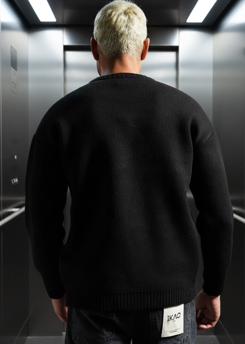 Pull Saint Tropez Noir : Coupe Droite & Style Uni