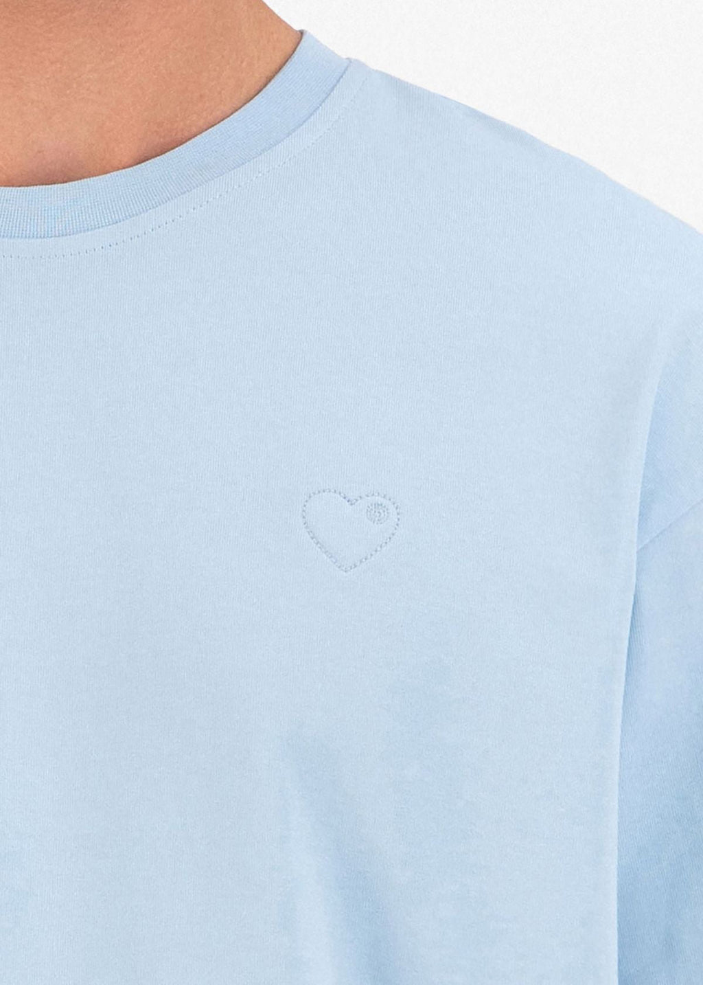 T-shirt LOVE Full Bleu : Coupe oversize