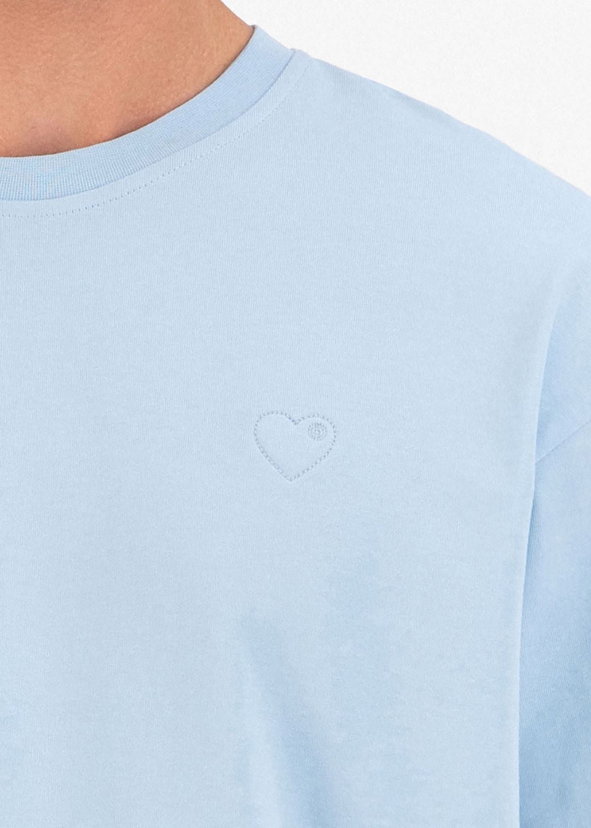 T-shirt LOVE Full Bleu : Coupe oversize
