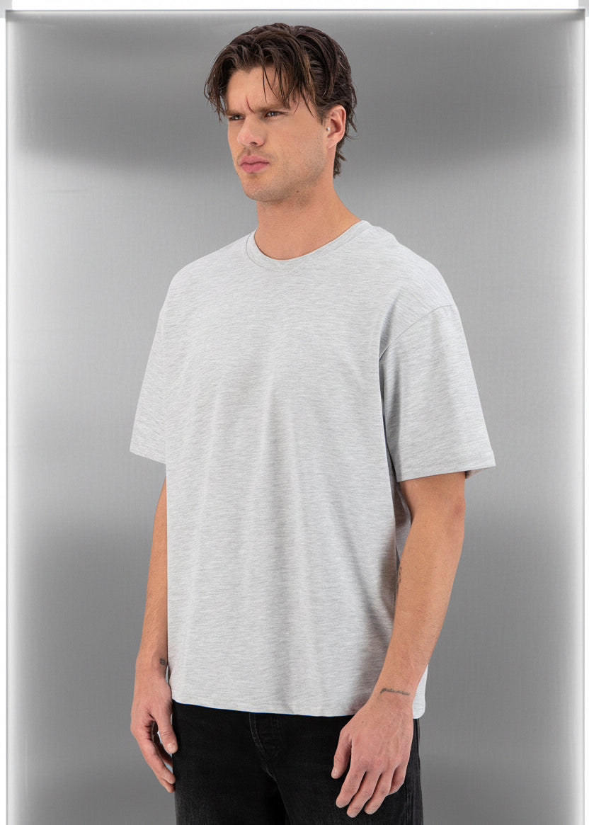 T-shirt LOVE Full Gris : Coupe oversize