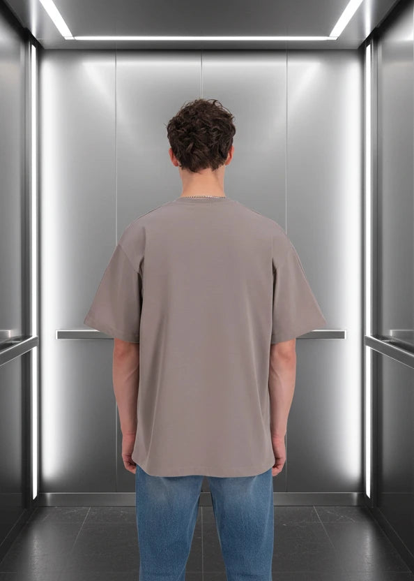 T-shirt LOVE Marron : Coupe oversize & Coeur noir