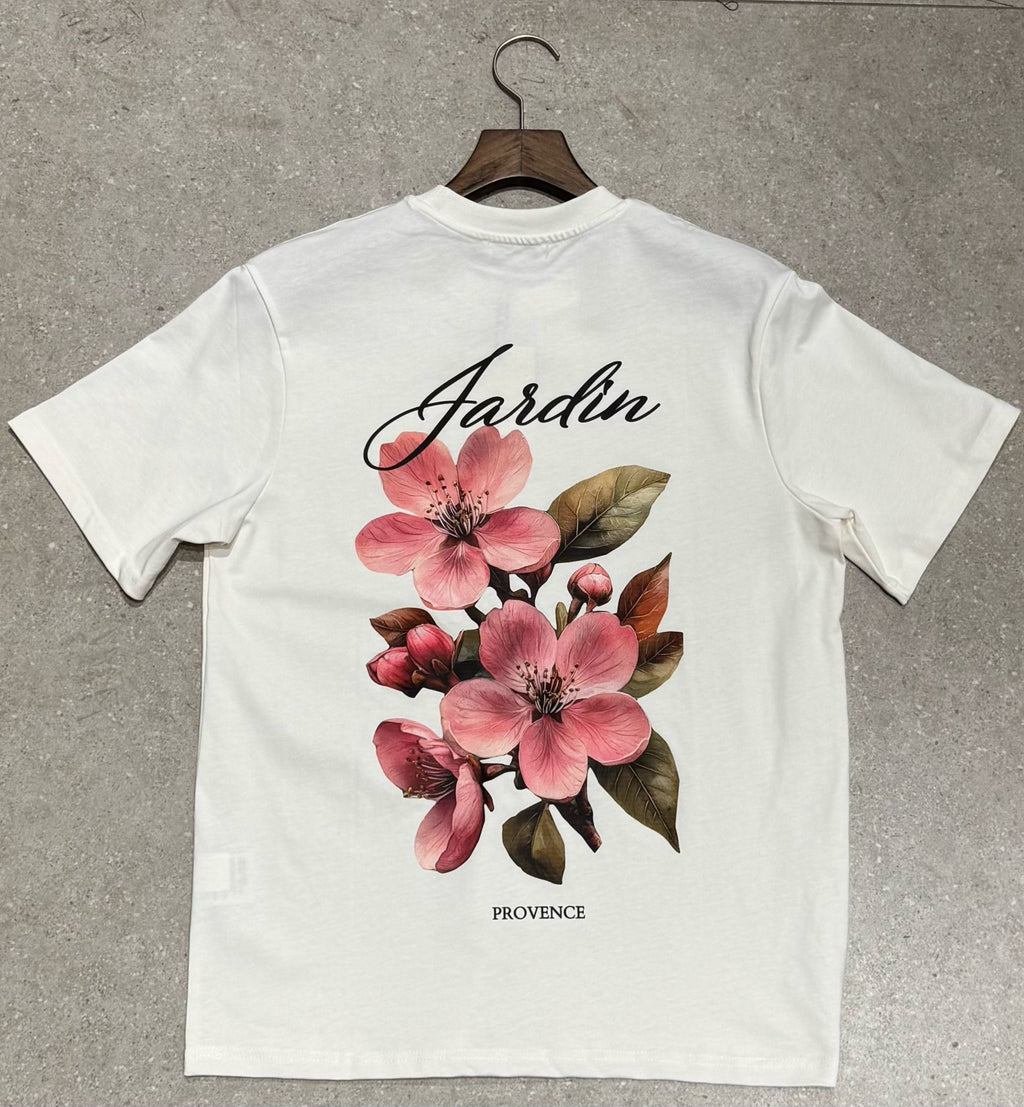 T-shirt Jardin provence Blanc – Style Urbain et Minimaliste