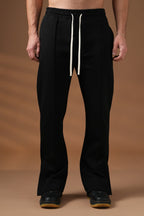 Pantalon Amsterdam Noir : Coupe droite & Zip tendance
