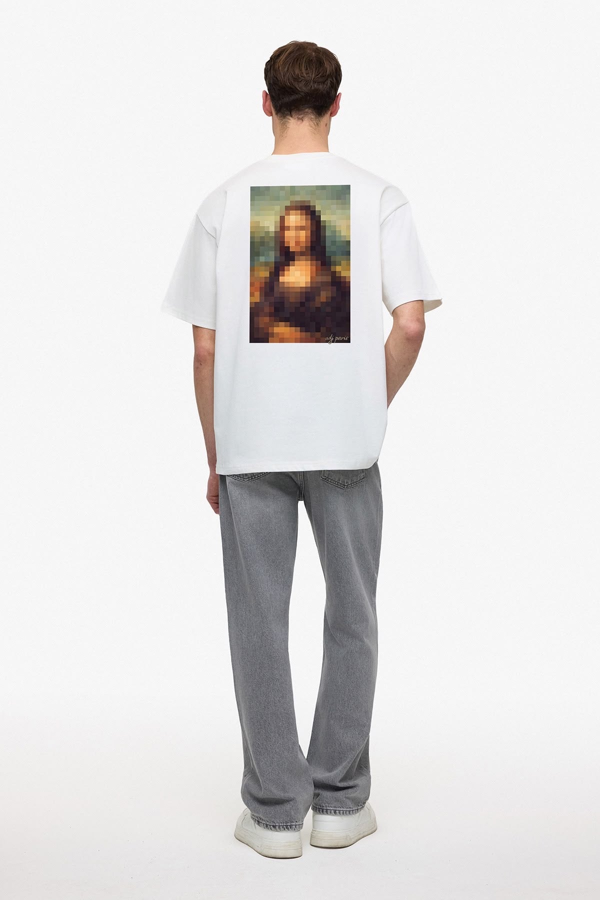 T-shirt Joconde Blanc : Oversize & Art Mode