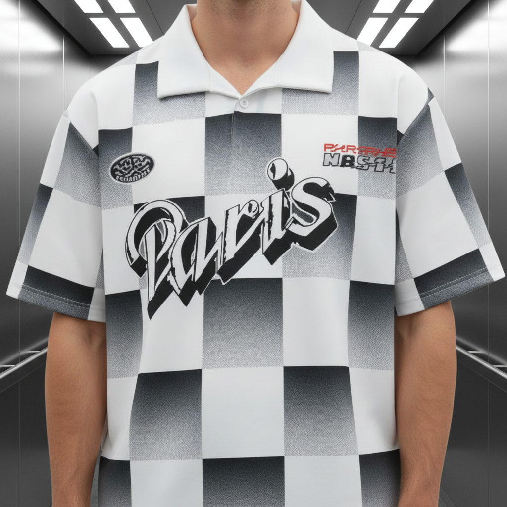T-shirt Paris Blanc & Noir : Coupe Oversive & London Style