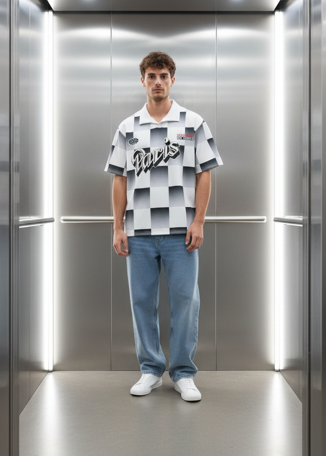 T-shirt Paris Blanc & Noir : Coupe Oversive & London Style