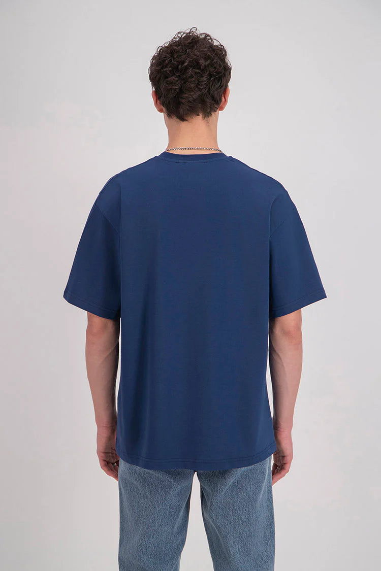 T-shirt LOVE Bleu - Coeur brodé Bleu