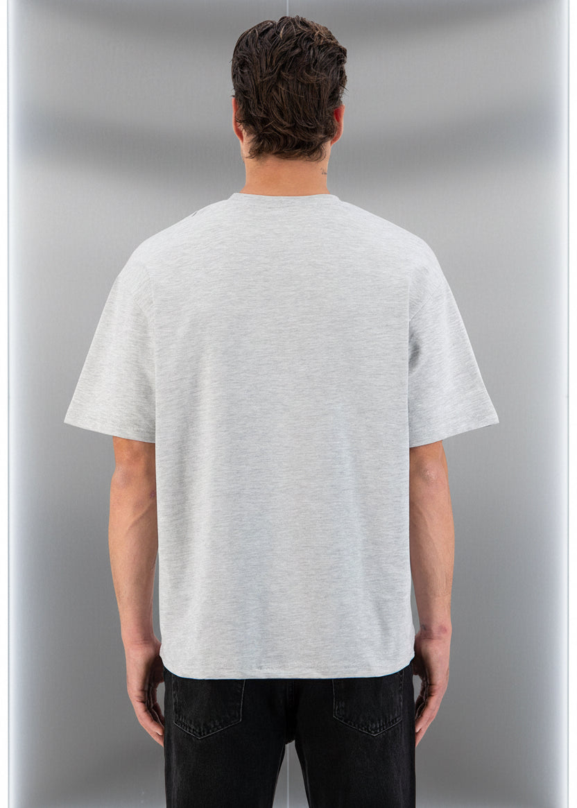 T-shirt LOVE Full Gris : Coupe oversize