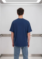 T-shirt LOVE Bleu : Coupe oversize & Coeur blanc