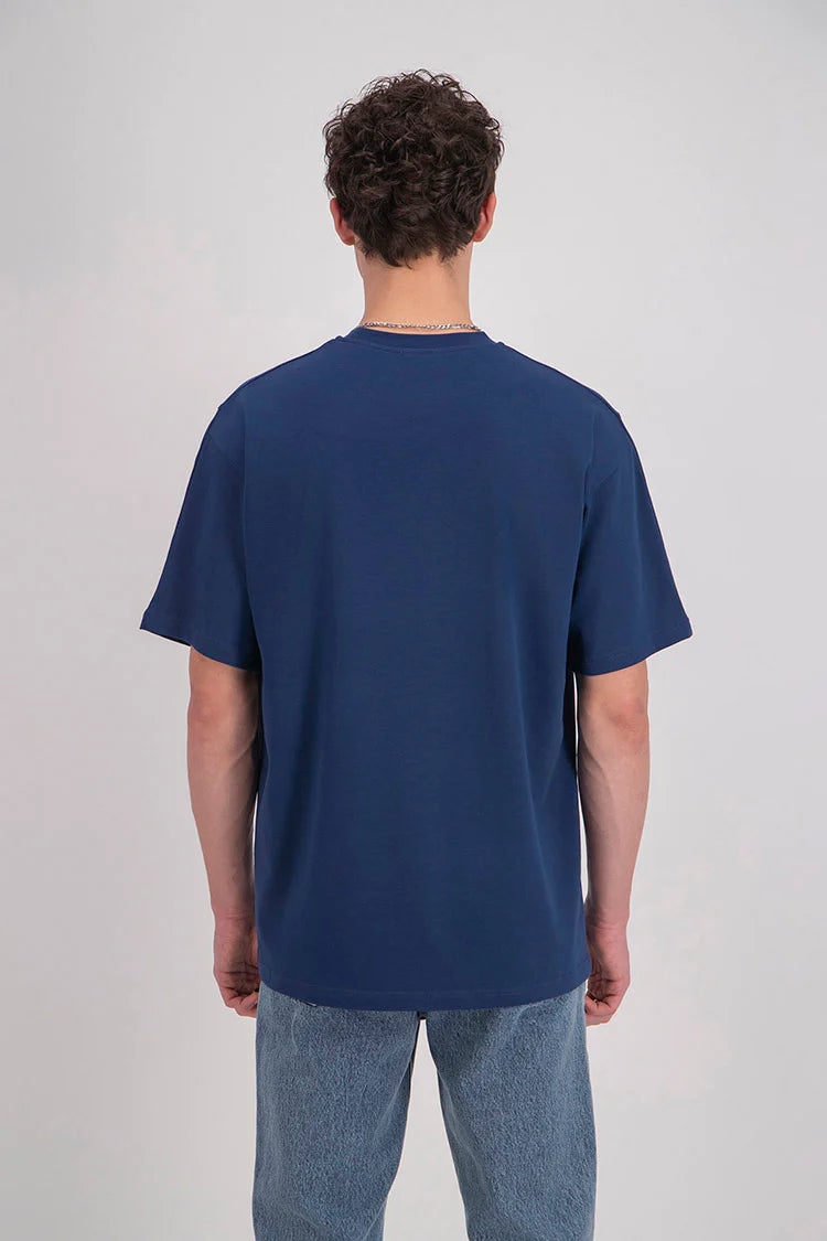 T-shirt LOVE Bleu - Coeur brodé Blanc