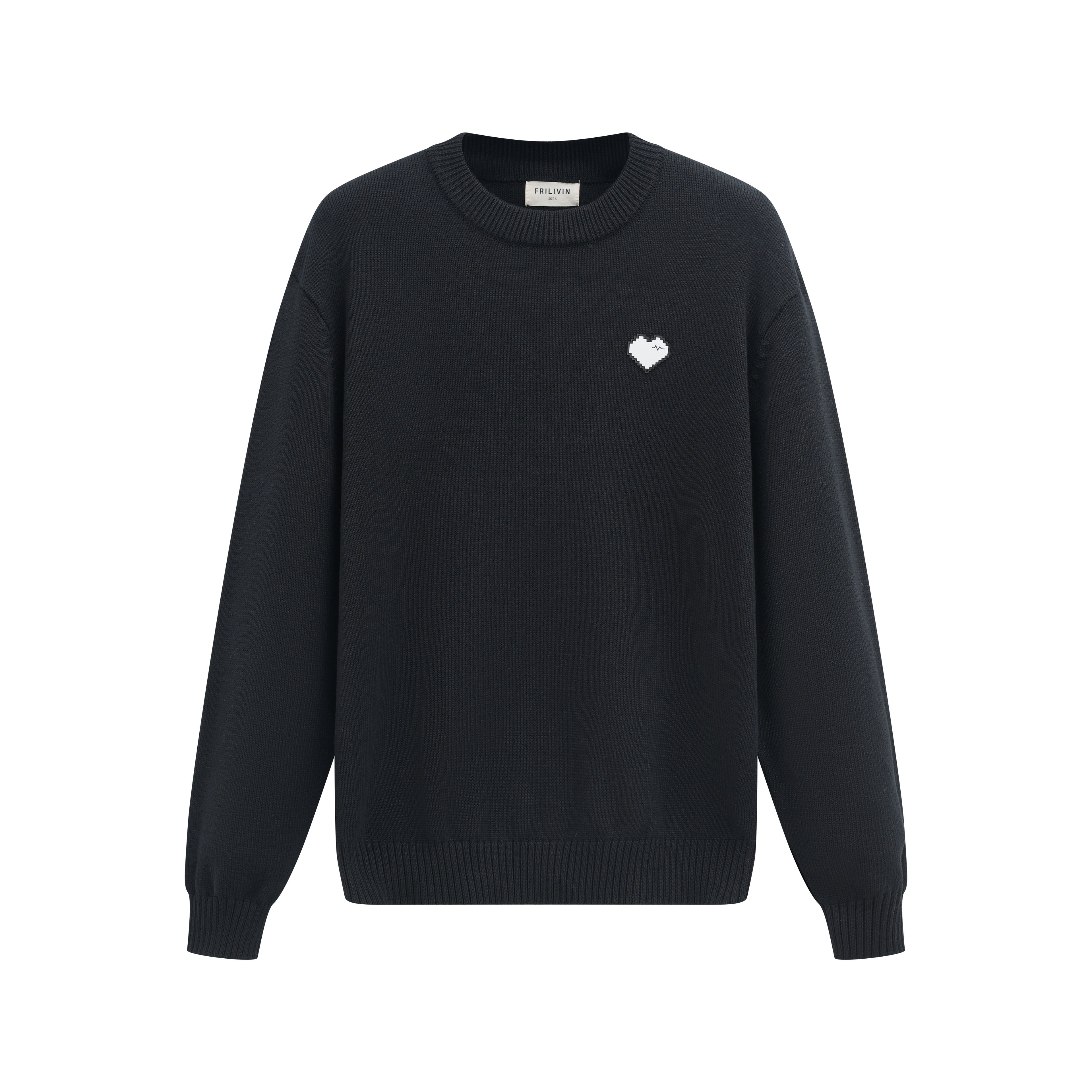 Pull Venise Noir - Uni & Double Cœur