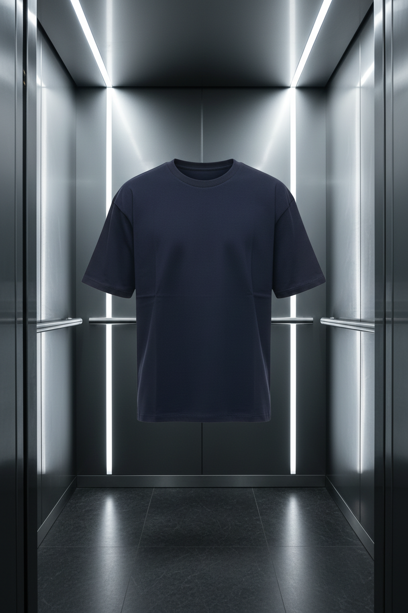 T-shirt Uni Bleu Marine : Coupe oversize & Style urbain