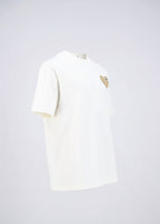 T-shirt LOVE Blanc : Coupe Oversize & Coeur Beige