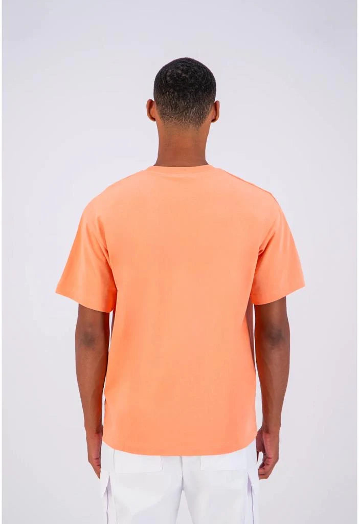 T-shirt LOVE Saumon - Coeur brodé Blanc