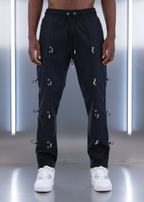 Pantalon Rotterdam Noir : Coupe droite & Flow acier