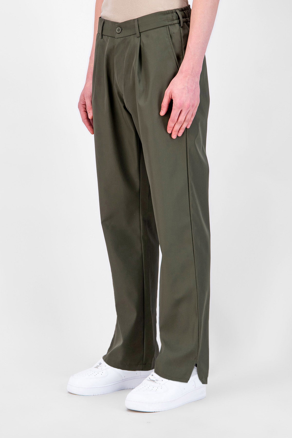 Pantalon Brooklyn Kaki – Street clean, coupe droite & Flow New-Yorkais