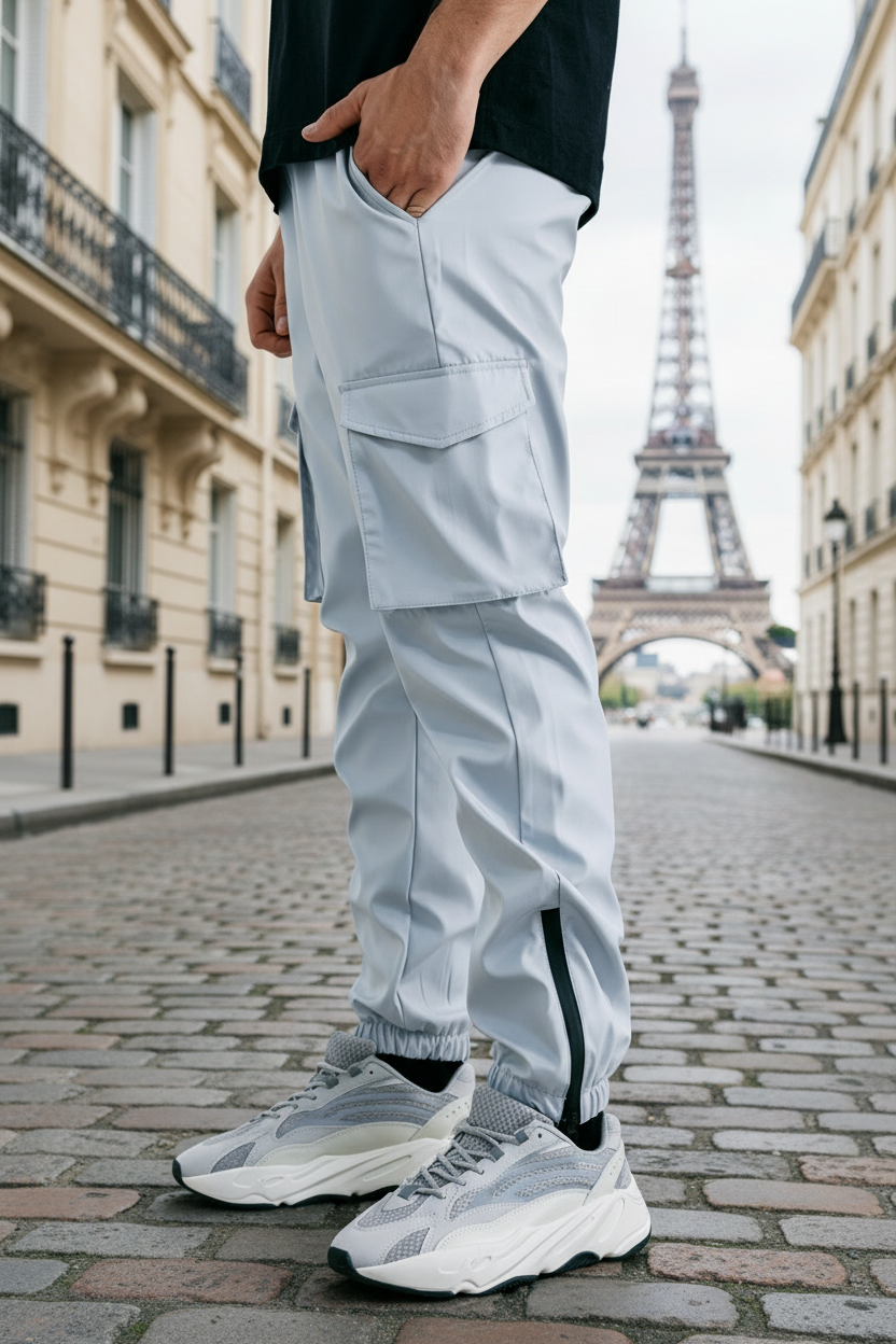 Cargo Paris Gris : Coupe slimfit & streatwear modern