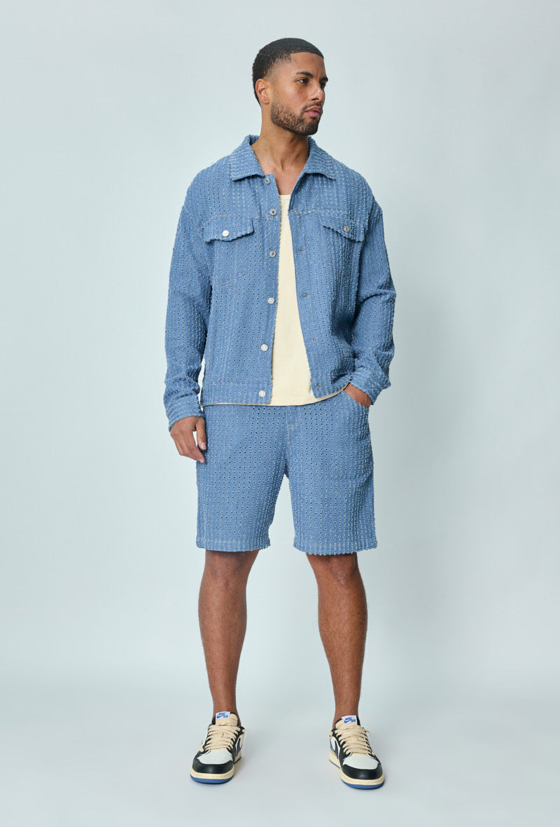 Short Travis Scott Bleu -La Signature du Rap US