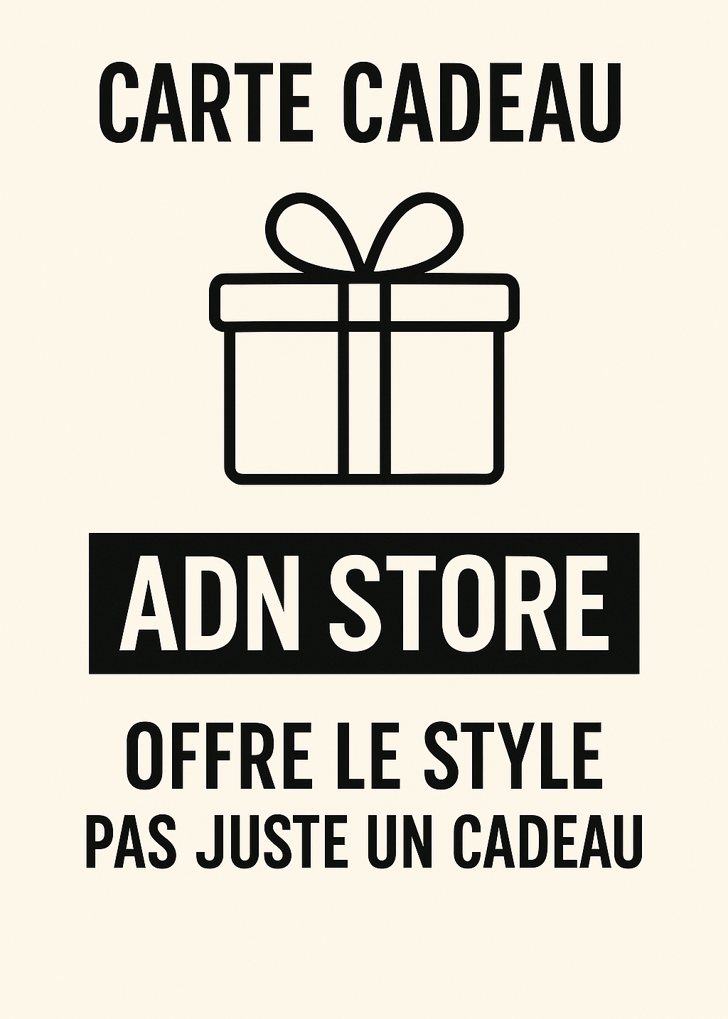 Carte cadeau ADN STORE