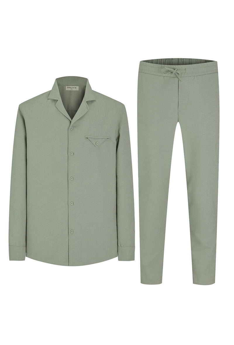 Ensemble Pantalon Antonio Ferrara Vert – L’élégance à l’italienne