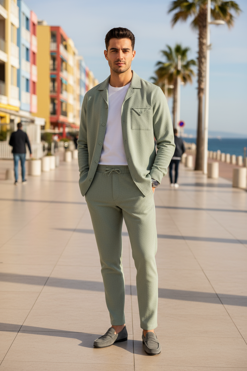 Ensemble Antonio Ferrara Vert – L’élégance à l’italienne