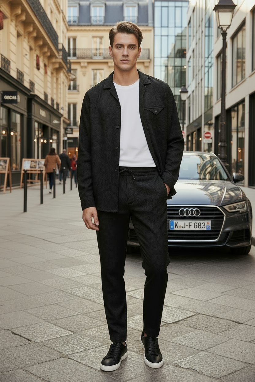 Ensemble Antonio Ferrara Noir : L’élégance à l’italienne