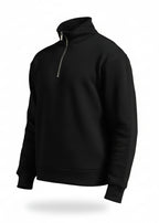 Pull Paris Noir : Droit & Zippé