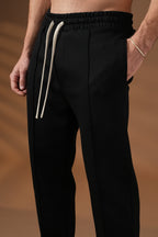 Pantalon Amsterdam Noir : Coupe droite & Zip tendance