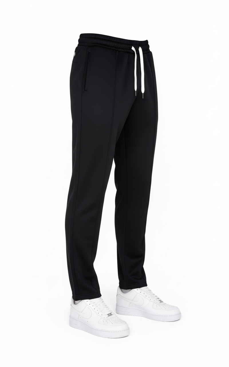 Pantalon Milan Noir : Coupe droite & Ligne tendance