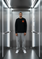 Pull Dublin Noir : Coupe droite  & Code H