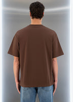 T-shirt LOVE Full marron : Coupe oversize