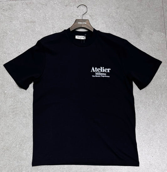 MT-shirt Atelier Milano Noir – Style Urbain et Minimaliste
