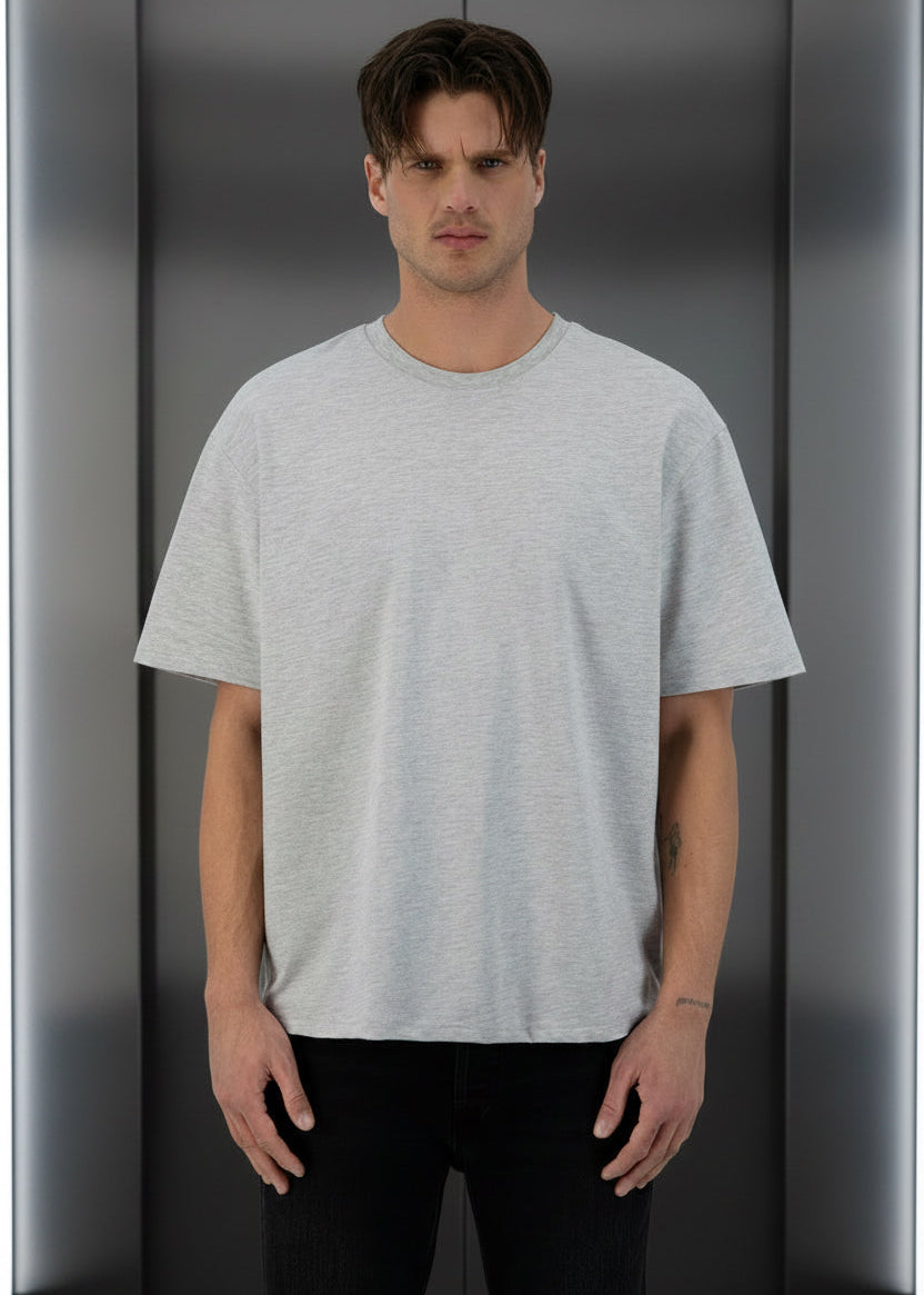 T-shirt LOVE Full Gris : Coupe oversize