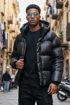 Doudoune New York Noir : Style urbain & Capuche