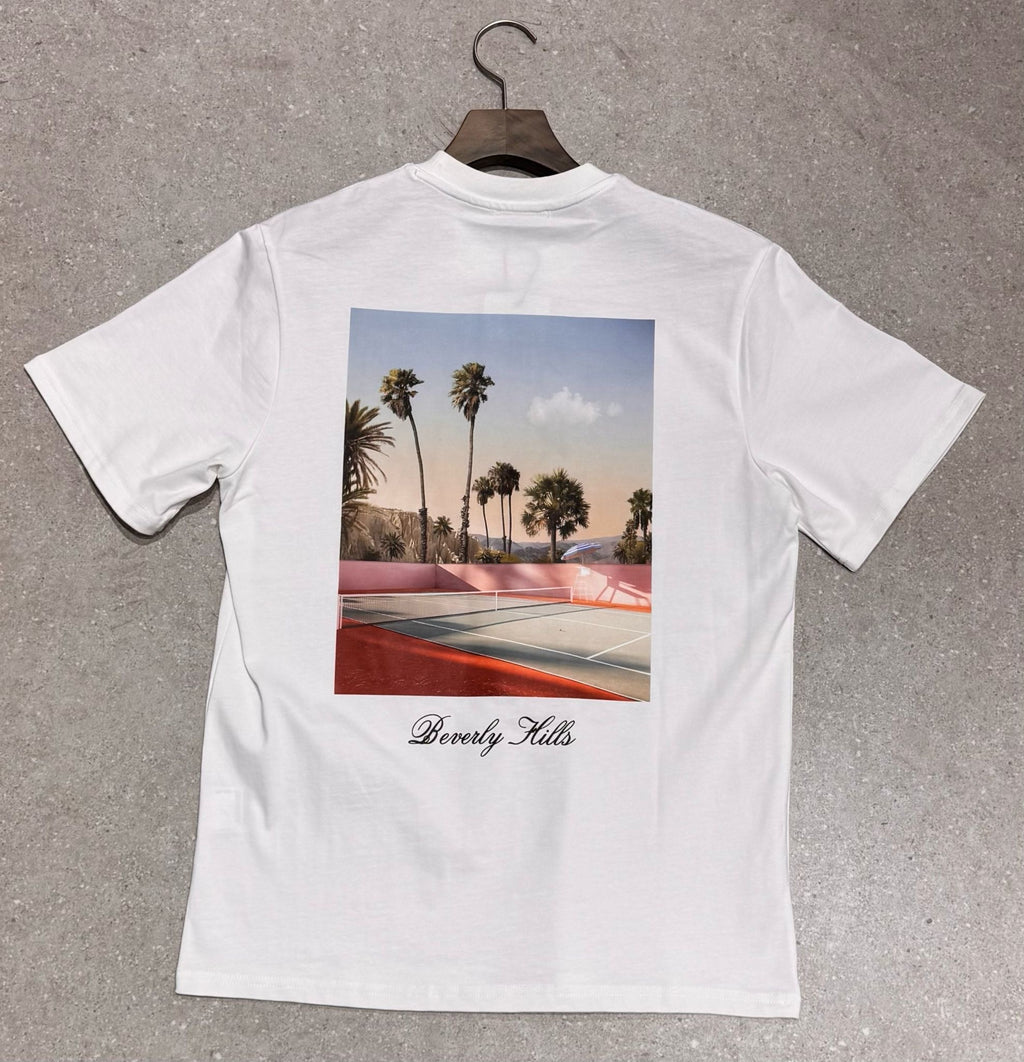 T-shirt Beverlly Hills Blanc – Style Urbain et Minimaliste