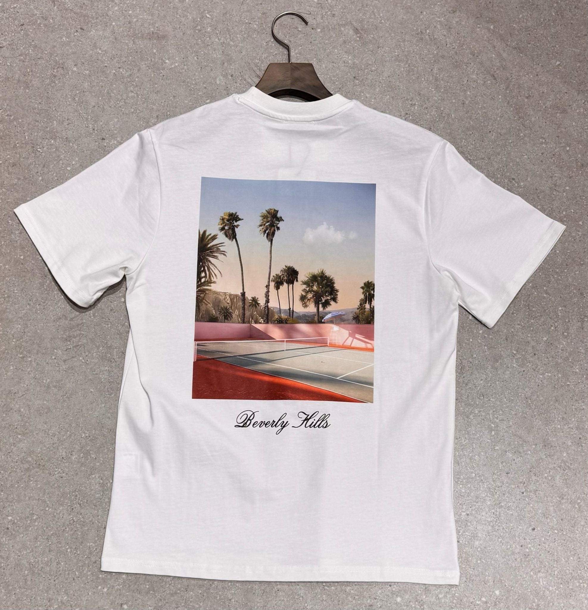 T-shirt Beverlly Hills Blanc – Style Urbain et Minimaliste