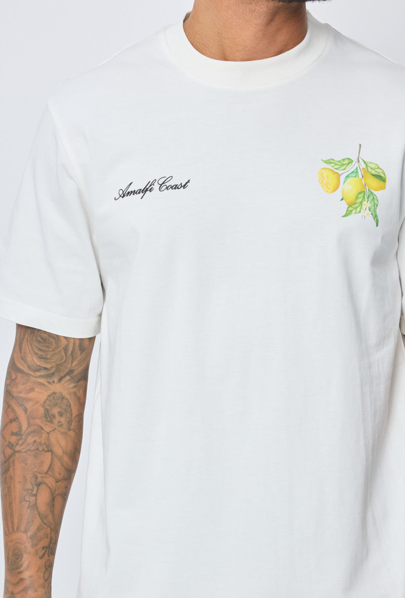 T-shirt Lemon Blanc – Style Urbain et Minimaliste
