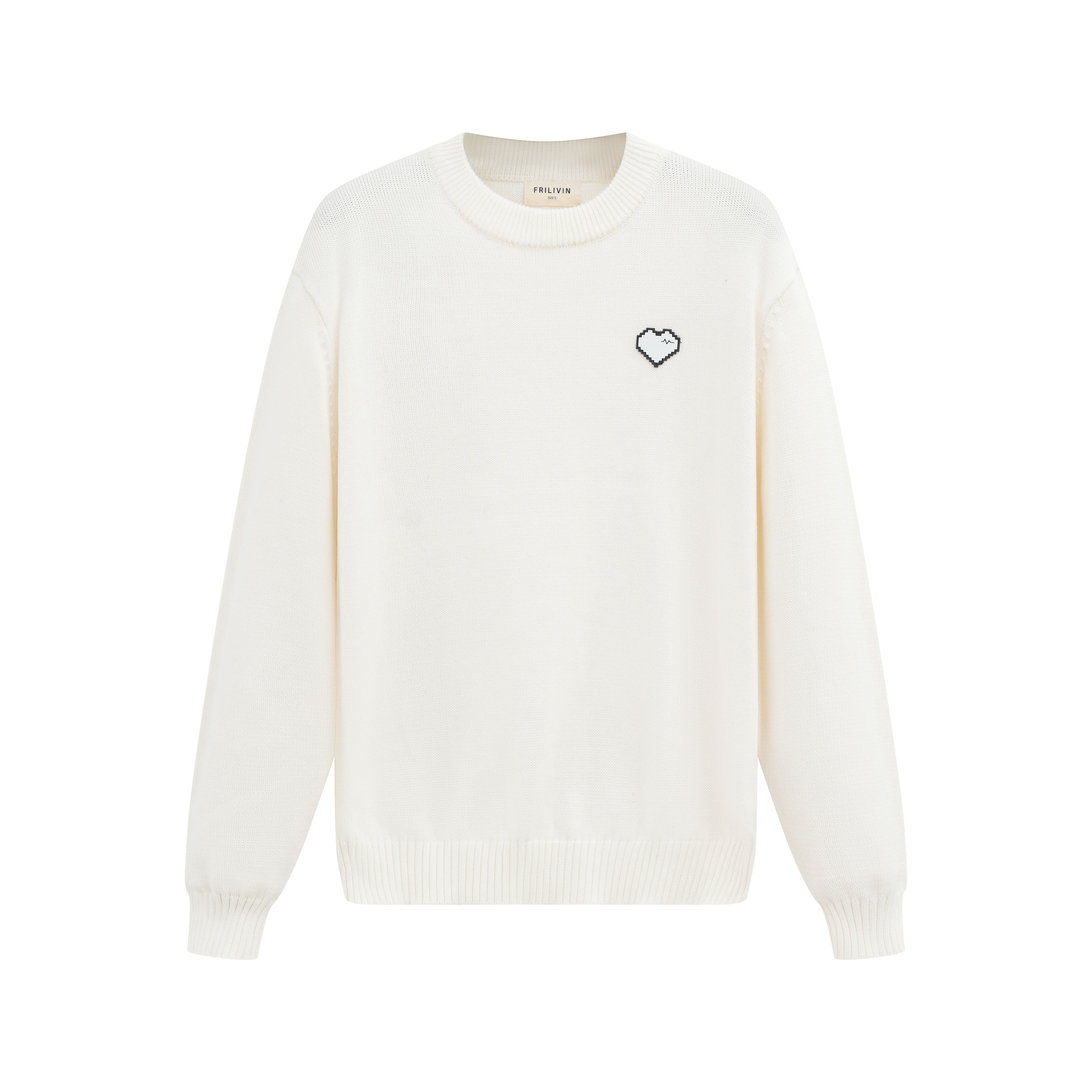 Pull Venise Blanc - Uni & Double Cœur