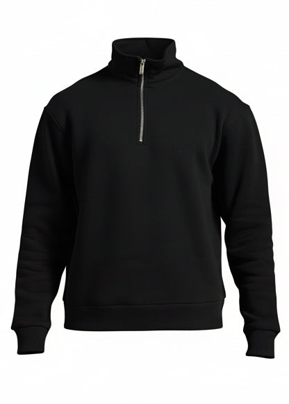 Pull Paris Noir : Droit & Zippé