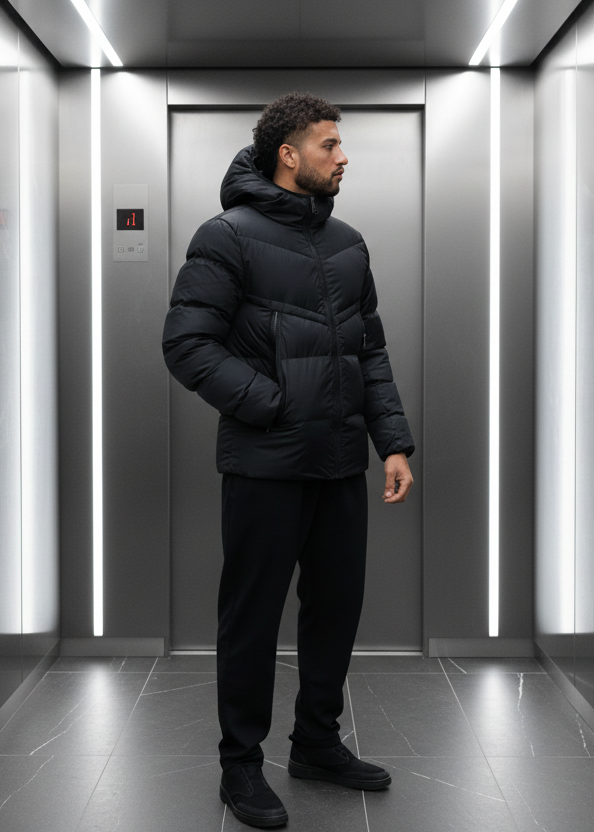 Doudoune Oslo Noire : Capuche & Street