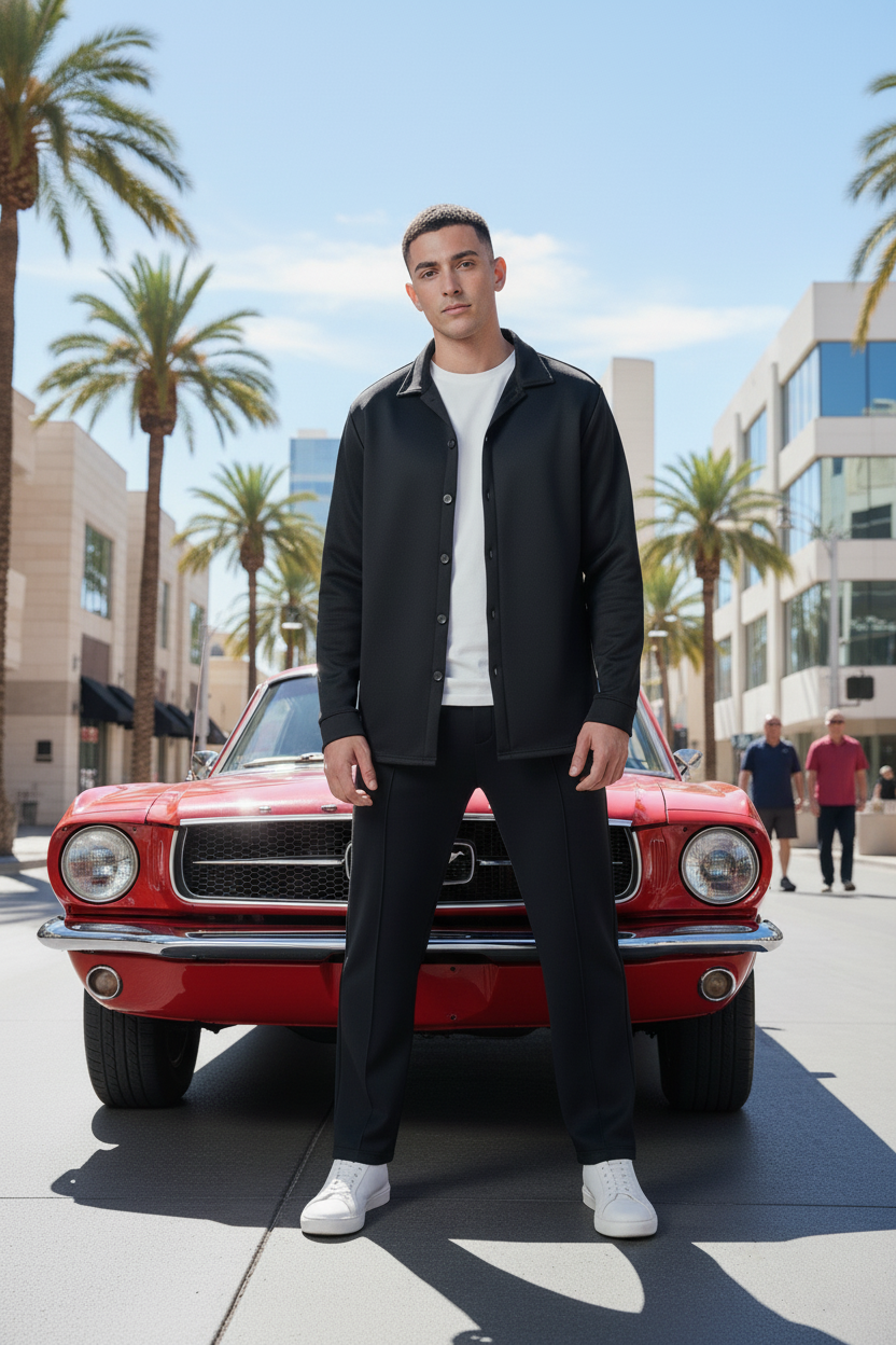 Ensemble STRINGER BELL Noir – Street Smart & Full Flow