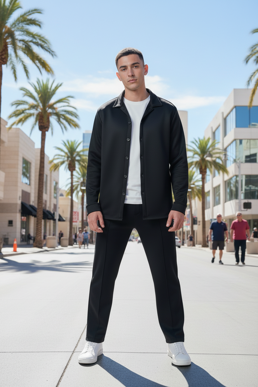 Ensemble STRINGER BELL Noir – Street Smart & Full Flow