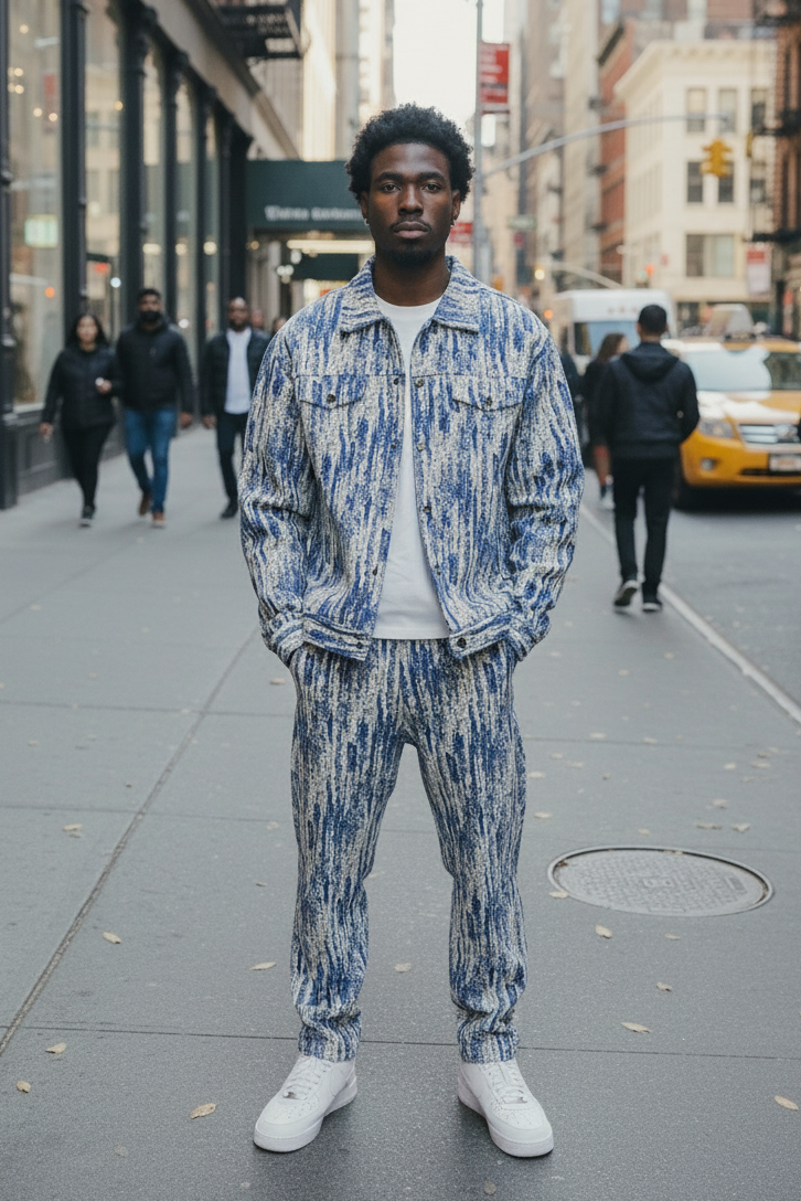 Ensemble Bishop Bleu - Style & Charisme Brut