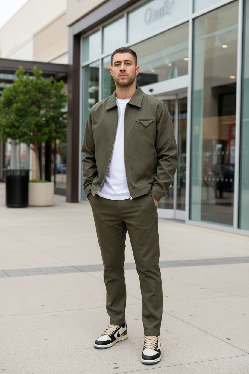 Ensemble Keyser Söze Vert Kaki – Flow discret & Prestance