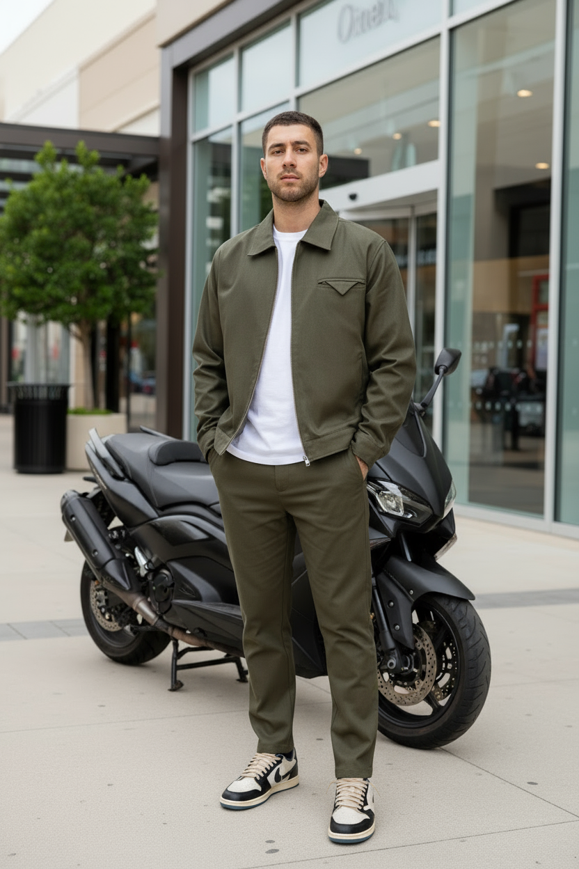 Ensemble Keyser Söze Vert Kaki – Flow discret & Prestance