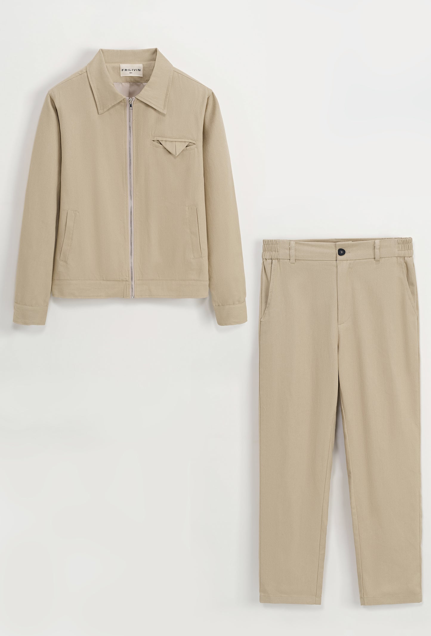 Ensemble MEHDI Beige – Flow discret & Prestance