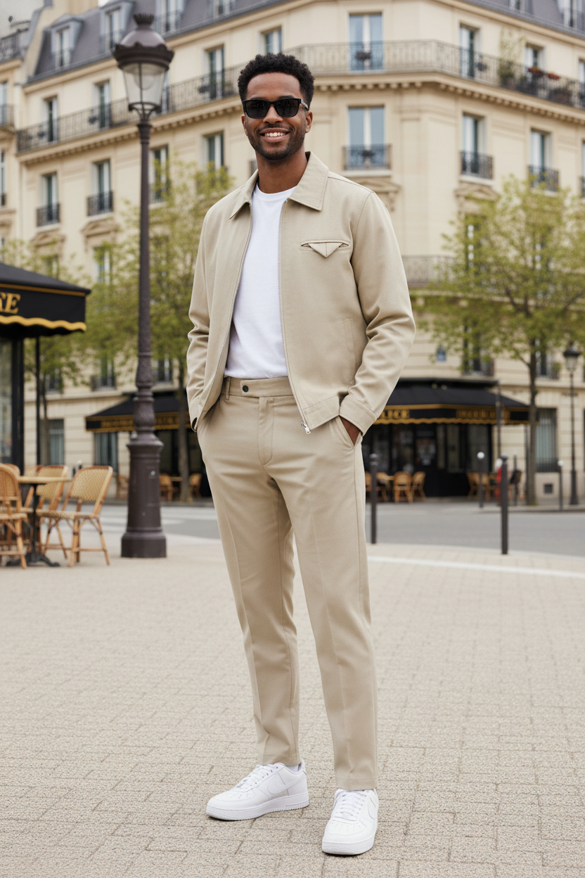 Ensemble Keyser Söze Beige – Flow discret & Prestance