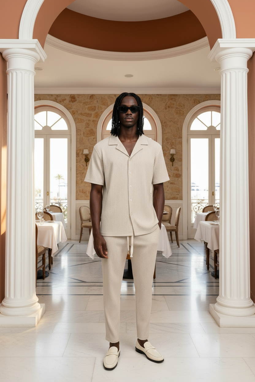 Ensemble Abagnale Beige – Le faux calme du gentleman