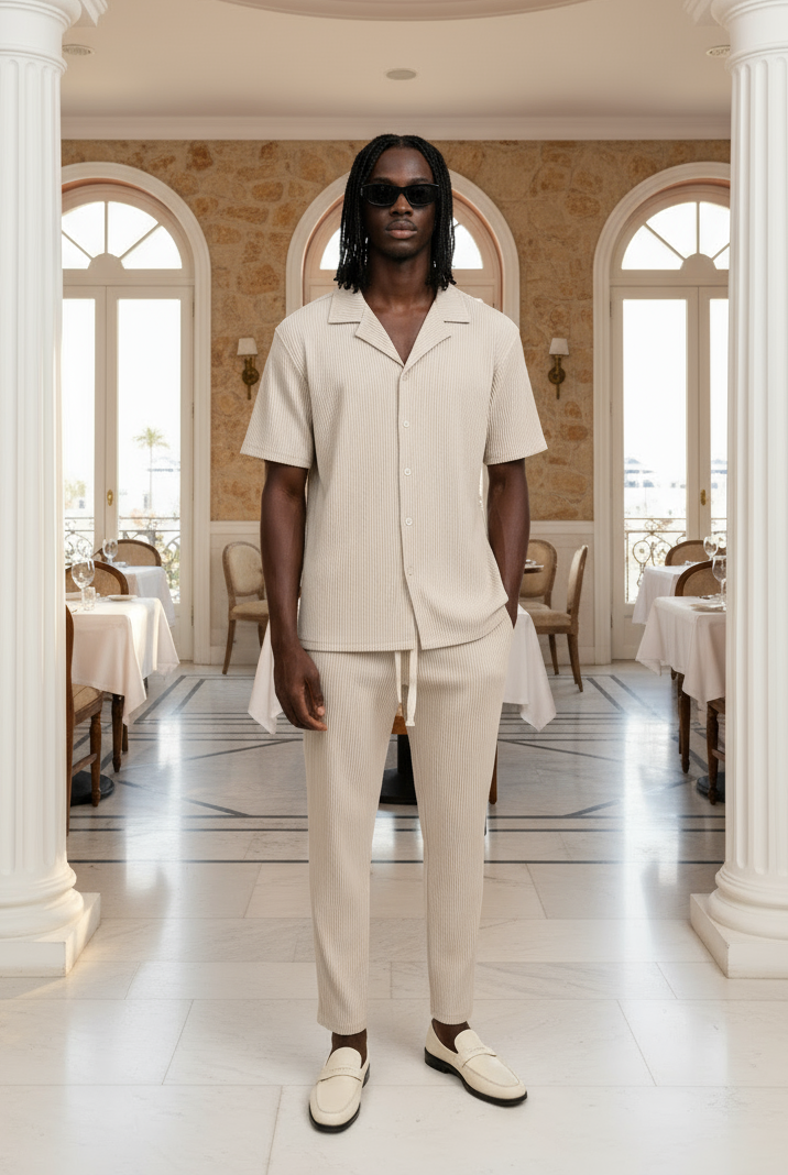 Ensemble Abagnale Beige – Le faux calme du gentleman