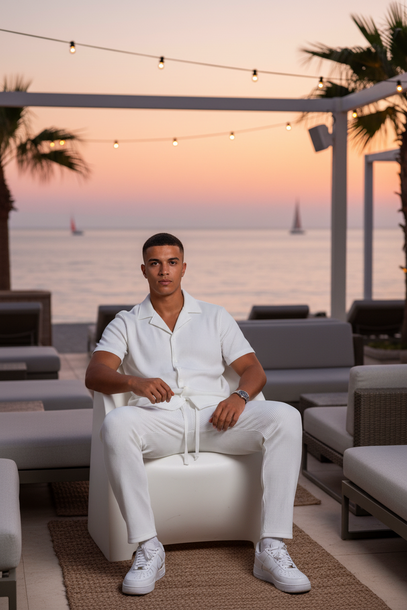 Ensemble Abagnale Blanc – Le faux calme du gentleman